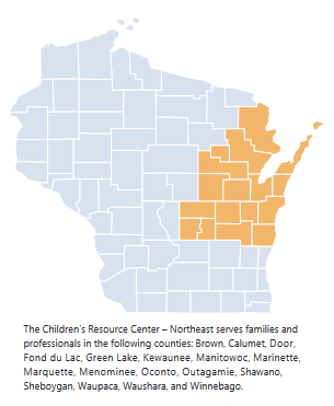 map of Wisconsin highlighting the North region